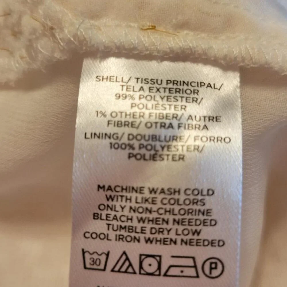 LOFT Cream with Gold Sparkle Ruffled Blouse - Picture 12 of 14